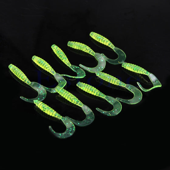 Earthworm Tail Shaped Soft Lures (10 Pieces) BSS-S05